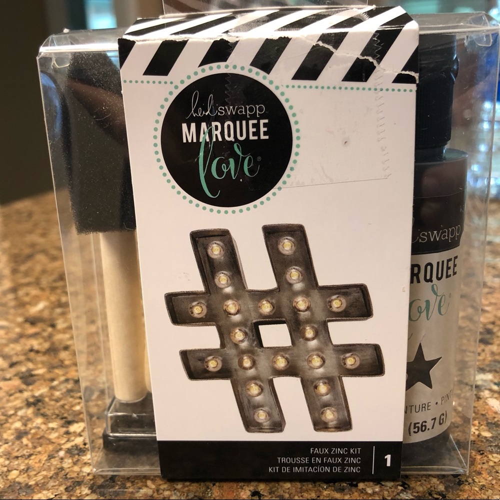 American Crafts Heidi Swap Marquee Love. Faux zinc Kit.